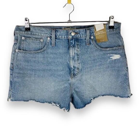 Madewell Madera Wash Raw Edge Denim Shorts - Picture 3 of 3